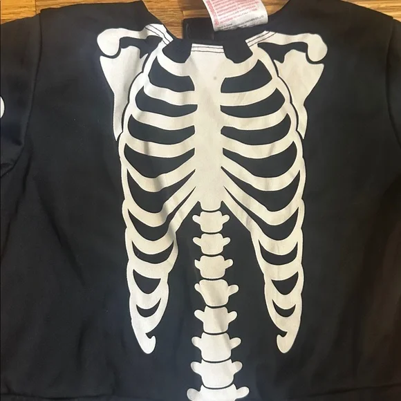 Skeleton Costume with Skull Cap for kids 3-5 years old - Picture 3 of 4